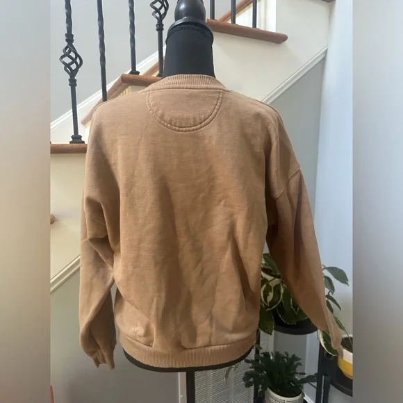 American Eagle Whimsical Skeleton Mushroom Brown Sweatshirt - Picture 3 of 4